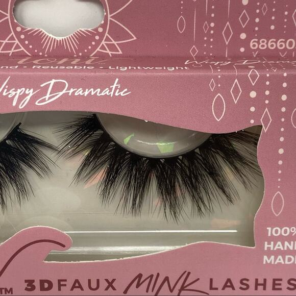 Ioni Wispy Dramatic 3D Faux Mink Lashes Handmade 3 Sets Of Lashes & 1 Glue NIB - Picture 3 of 8